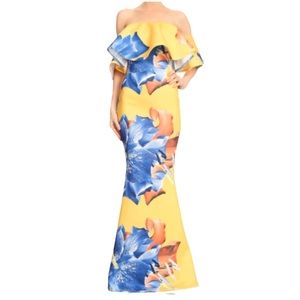 Beautiful scuba fabric floral dress